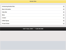 Tablet Screenshot of numberninedc.com